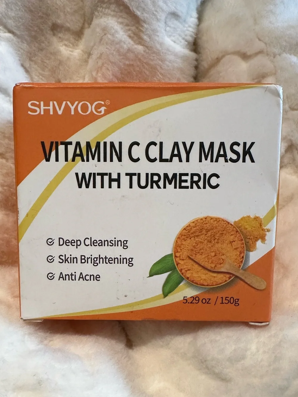 SHVYOG Turmeric Vitamin C Clay Mask Kaolin Clay Turmeric DEEP Clean Anti-Acne